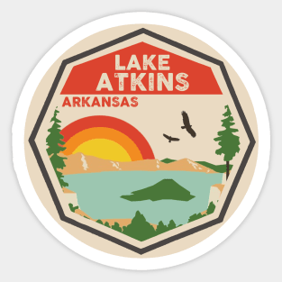 Lake Atkins Arkansas Colorful Scene Sticker